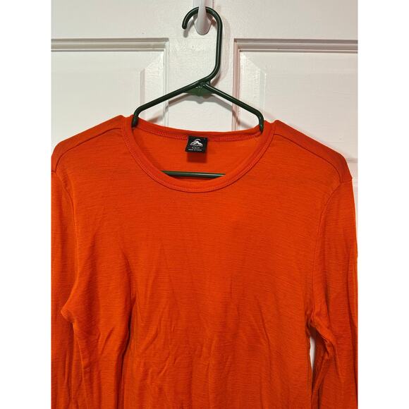 Macpac Men's Lyell 180 Merino Long Sleeve T-Shirt Orange Size Large - Picture 3 of 5